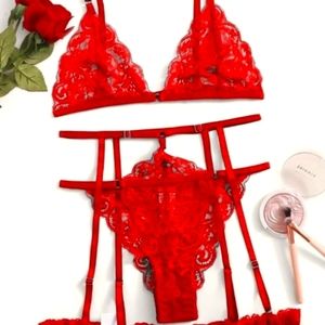 Red Lingerie Set